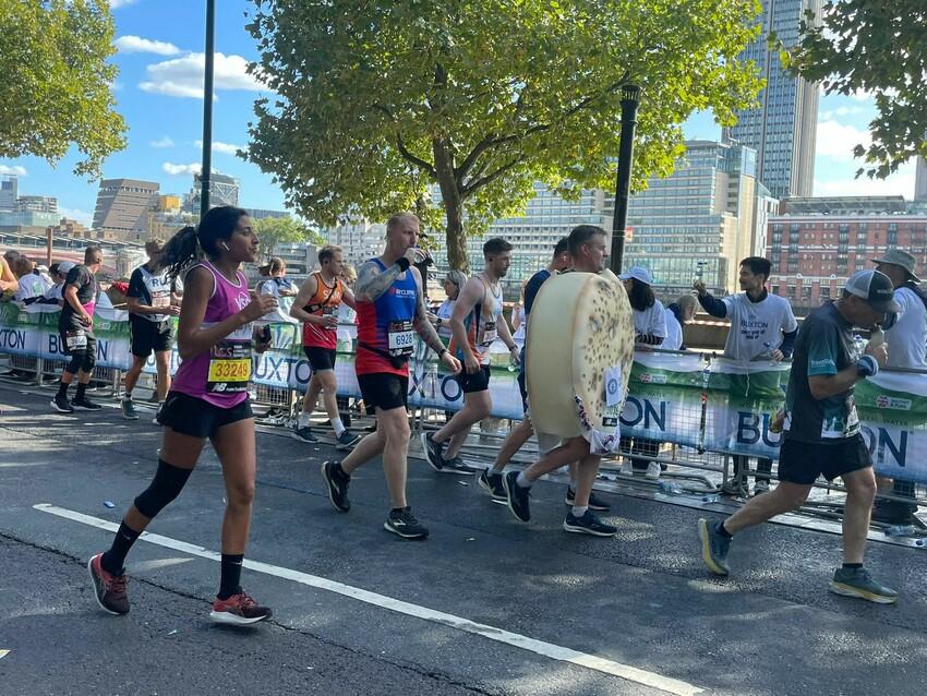 Safiya running the London Marathon.