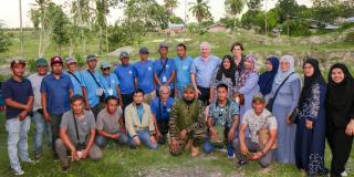 Lord Jack McConnell with the Philippines team