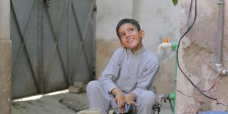 Smiling Pakistani boy child