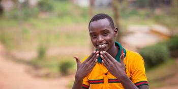 Student from at Umutara School for Deaf children.