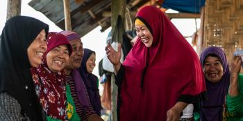 Aliya with community women