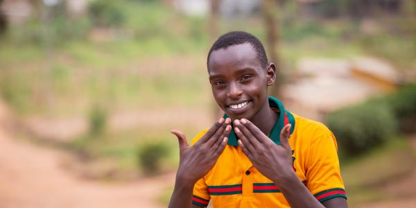 Student from at Umutara School for Deaf children.