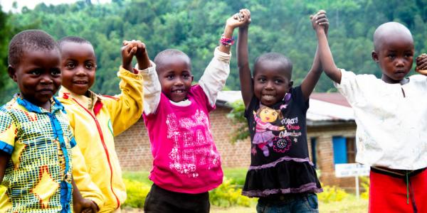 Children playing. Nyamasheke, Rwanda.