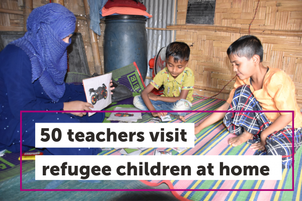 50 teachers visited refugee children at home