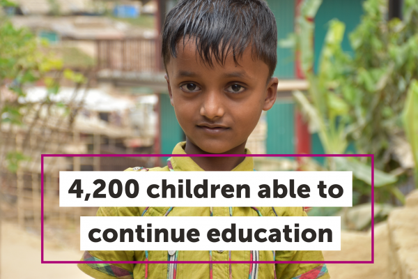 4,200 children able to continue their education