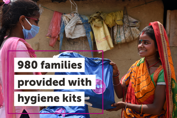 980 families provided with hygiene kits