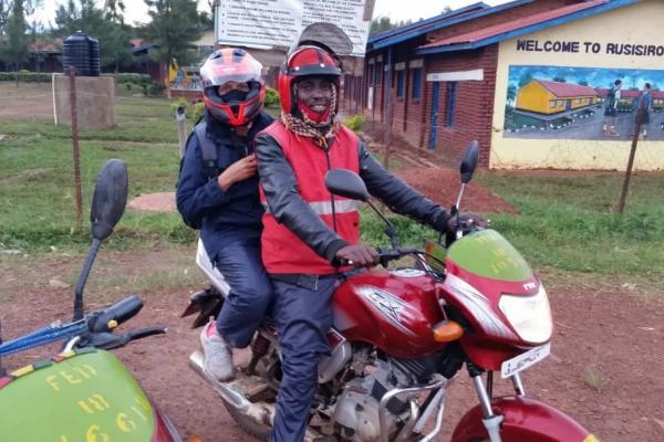 Volunteer travels via motorbike