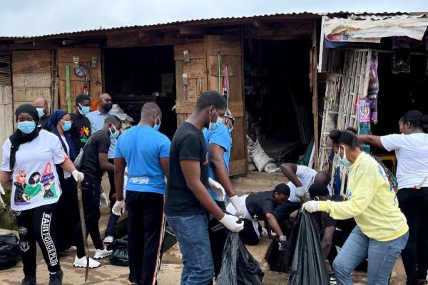 Street cleaning in Nigeria