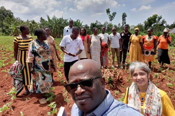 VSO volunteers and staff in the field in Uganda