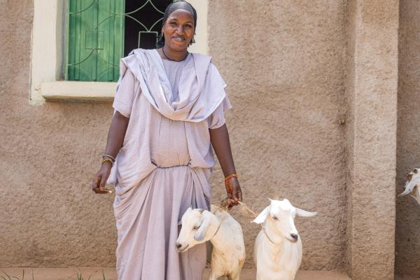 Woman with goat