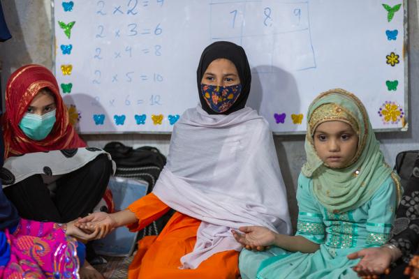 Pakistani girls in classroom