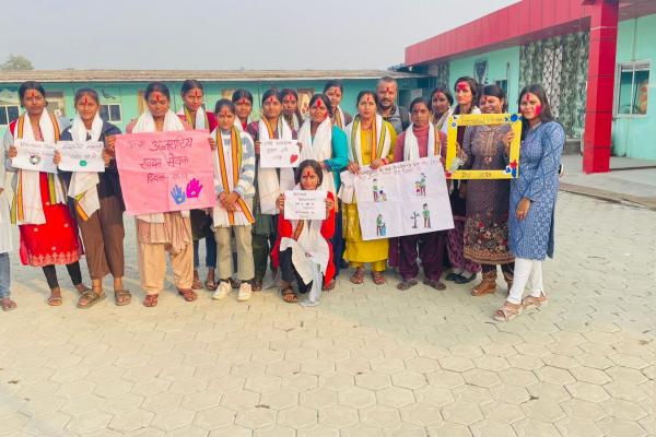 Aarati with school girls